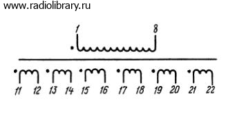 Электрическая принципиальная схема анодного трансформатора ТА82